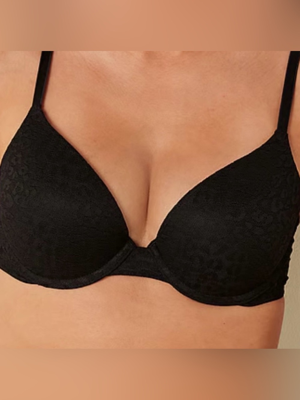 New Victoria’s Secret Pink Push Up Padded Bra VS Wear Everywhere Size 34C Black